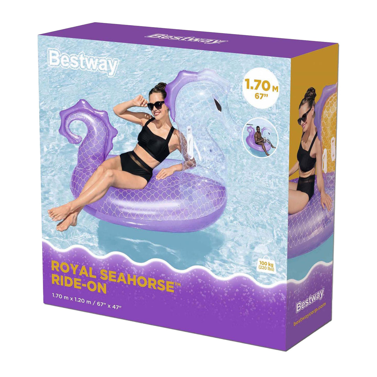 Bestway Rider Royal aufblasbares Seepferdchen zum Aufsitzen
