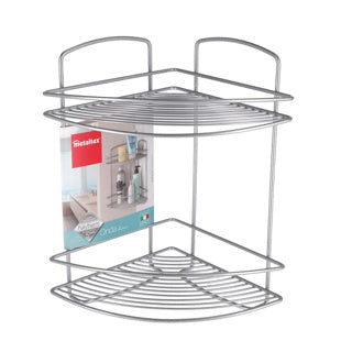 Metaltex Onda Eckregal 22x22x35cm 2 Lagen