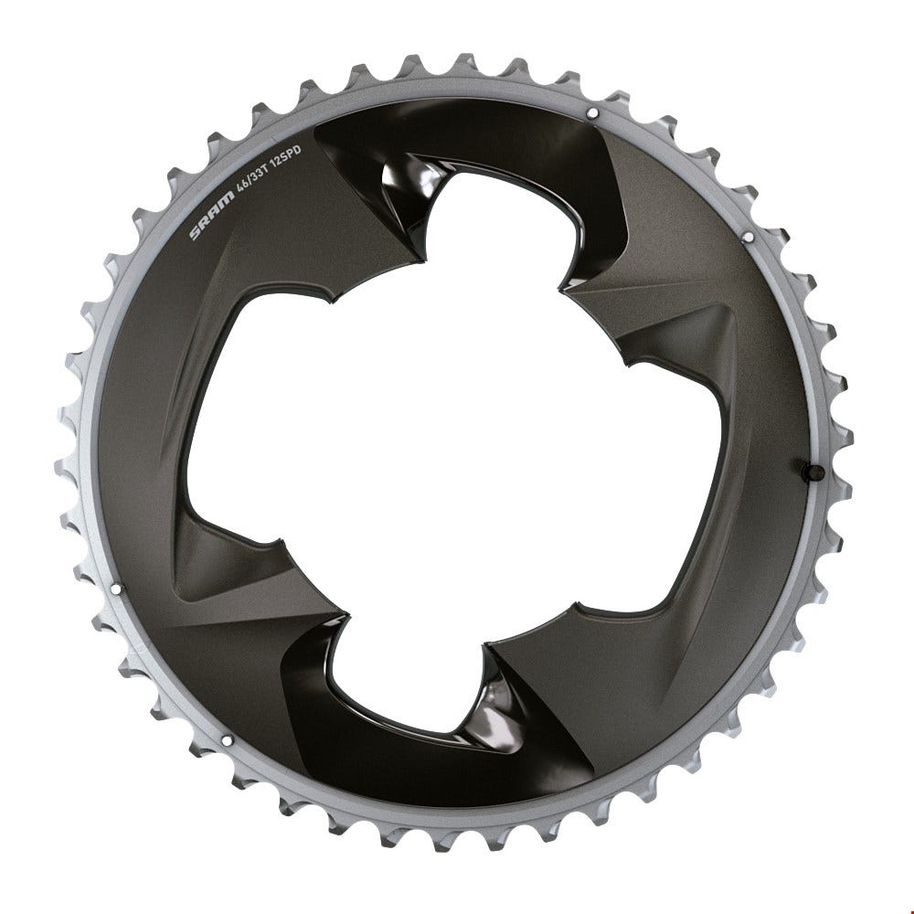 Sram-Kettenblatt 48 Zähne, 107 Loch, Kraftgrau