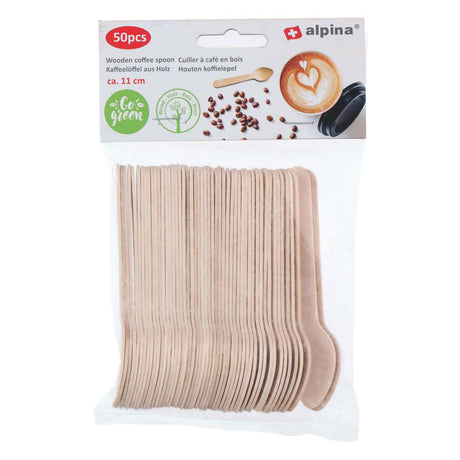 Einweg -Teelöffel Holz 11 cm, 50..