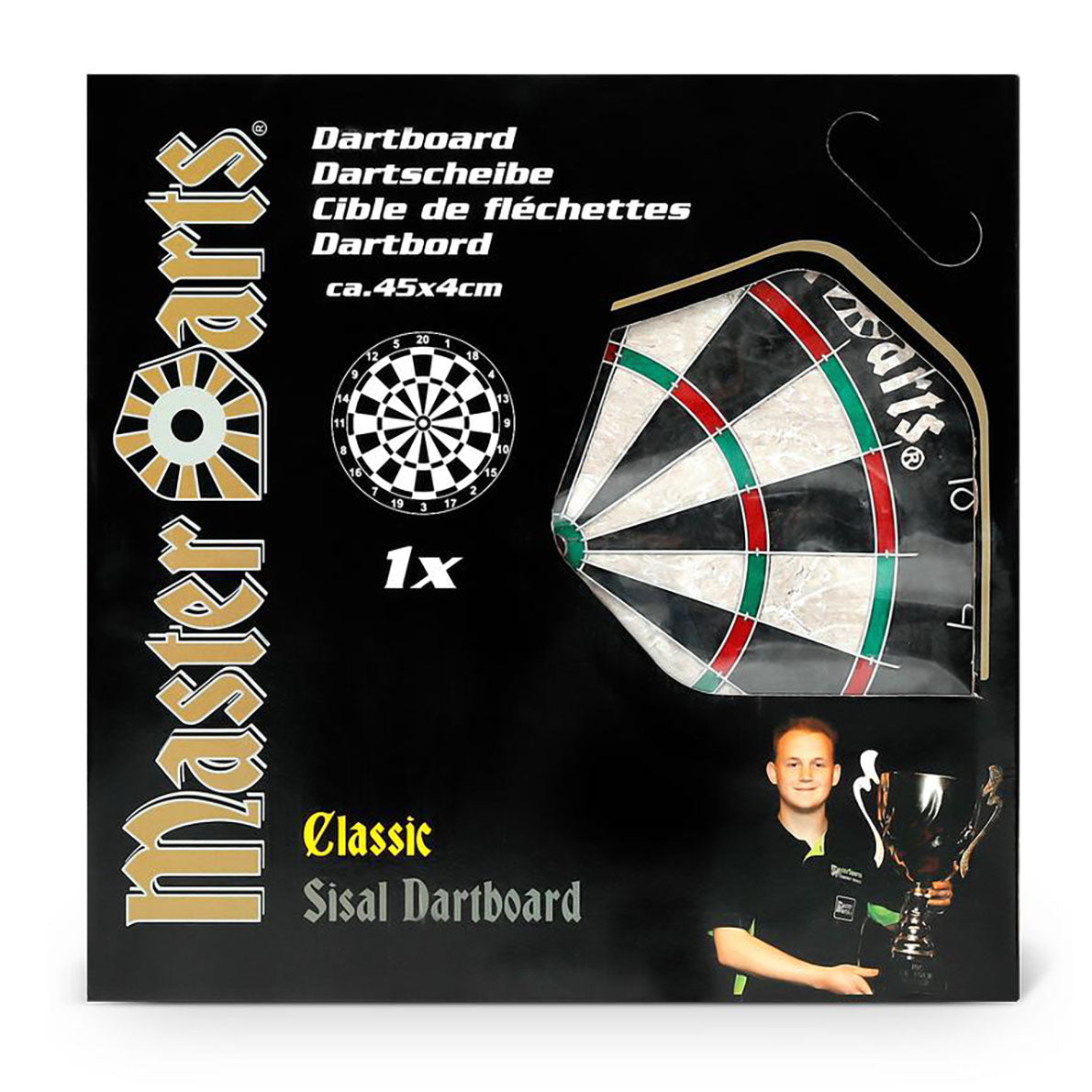 Masterdarts Master Darts Sisal-Dartscheibe Classic – 45 cm