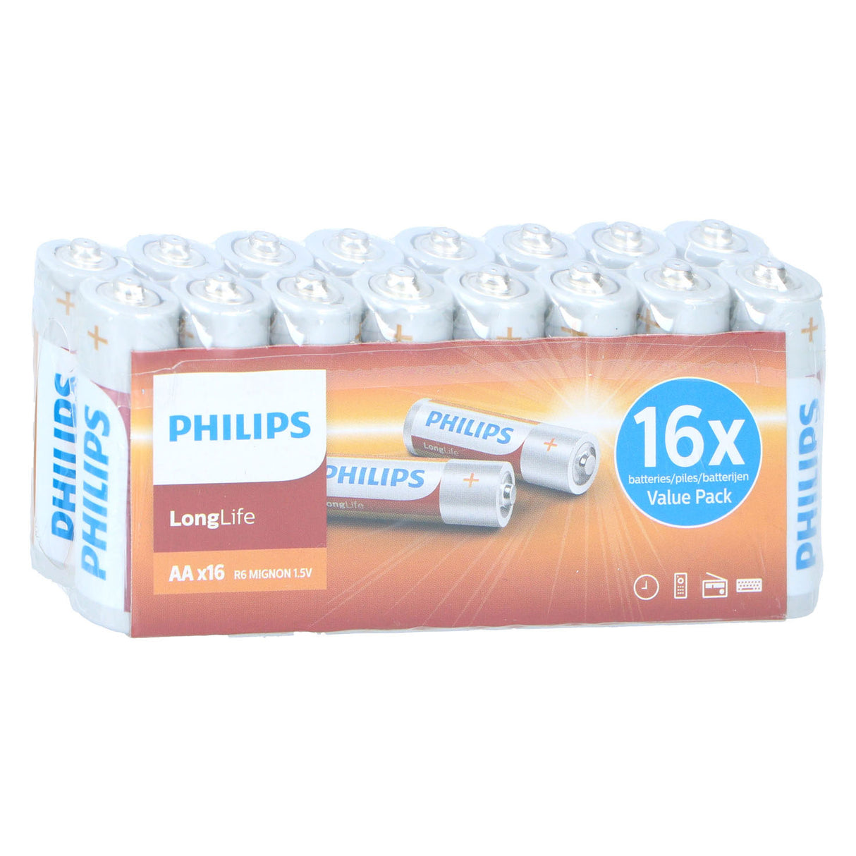 Philips LongLife AA Batterie, 16st.