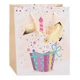 Edco Geburtstagsgeschenktüte – ca. 32x26x12 cm - Happy Birthday Geschenktüte - Geburtstagsgeschenktüte mit Henkeln - Geschenkverpackung für Geburtstagsgeschenke - sortiertes Design - 1 zufällige Tüte