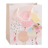 Edco Geburtstagsgeschenktüte – ca. 32x26x12 cm - Happy Birthday Geschenktüte - Geburtstagsgeschenktüte mit Henkeln - Geschenkverpackung für Geburtstagsgeschenke - sortiertes Design - 1 zufällige Tüte