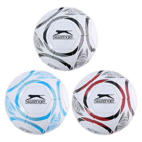 Markenloser Sans Marque Slazenger Fußball Größe 5 – Fußball Größe 5 für Training und Spiele – Fußball für Outdoor und Sportplätze – verschiedene Farben Schwarz, Blau oder Rot – Standard-Fußballgröße