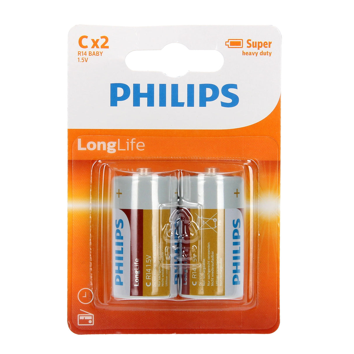 Philips Battery R14 C Lunga vita