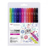 Tombow • Twintone-Set mit 12 leuchtenden Farben