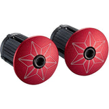 Supacaz Super klebriges Kush Star Fade Lenkerband schwarz rot inklusive rotem Aluminium-Lenkerstopfen