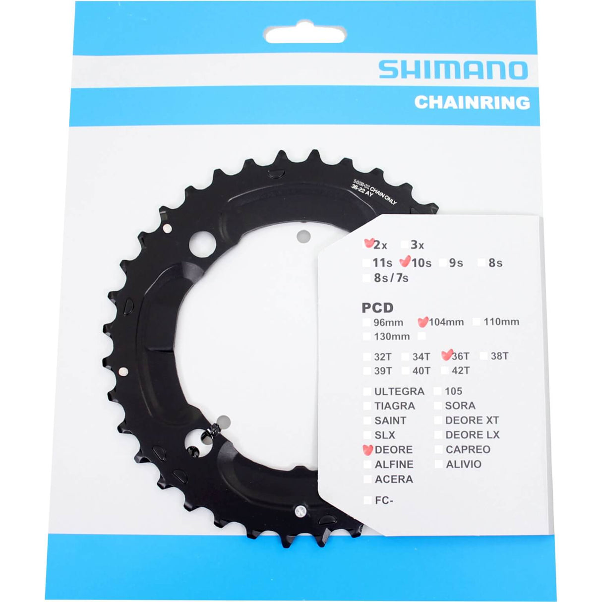 Shimano Kette Top deore 10v 36t y1rp98070 m617 schwaarz