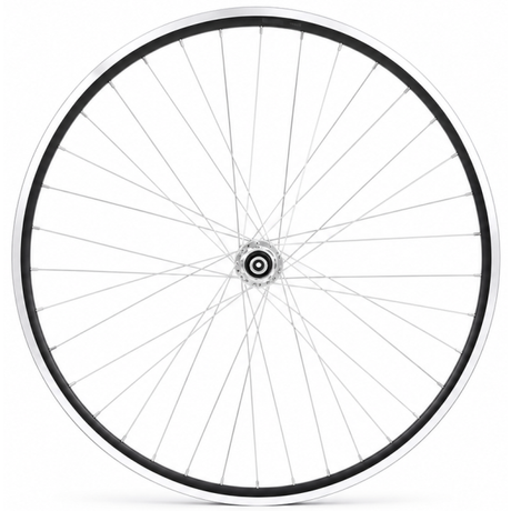 Achterwiel 28'' aluminium zac 2000 zwart geslepen velg - freewheel - vaste as