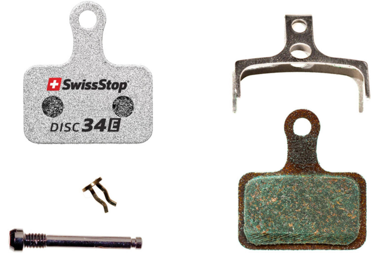 Szwajcarski blok hamulca szwajcarskiego SWISSSTOP DISC 34 E Shimano, TRP, Tektro, Reve