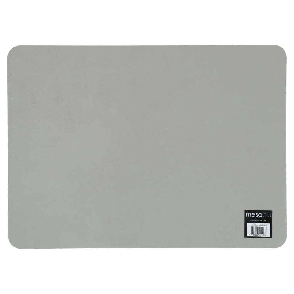 Diversen placemat lederlook light grey 45x33 cm