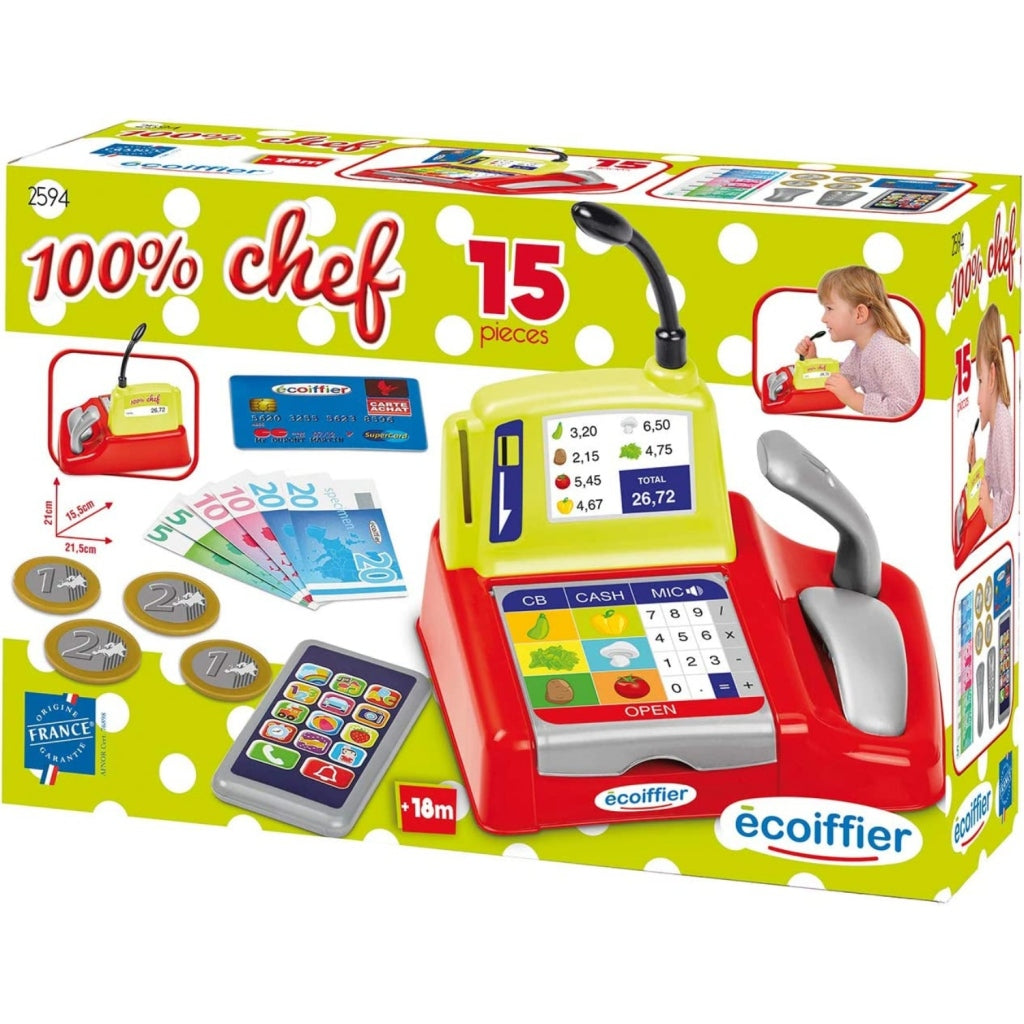 Den Ecoiffier 100% Chef Kassa Play Set