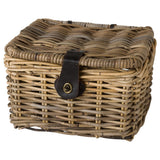 Fastrider sera rotan fietsmand - naturel - 8l - handgemaakt - met klep