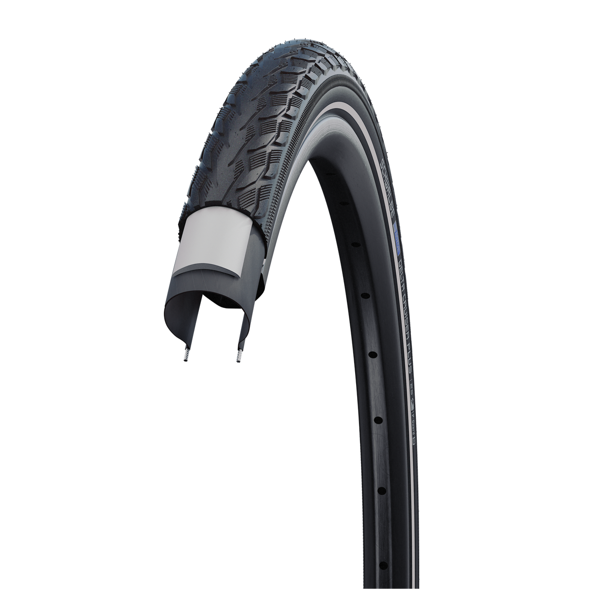 Schwalbe Delta Cruiser plus 28x15 8x13 8 37-622 28x1.40 Schwarzer Reflex