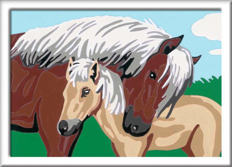 Ravensburger Kreart Painting bei Nummer - Mutter und Fohlen