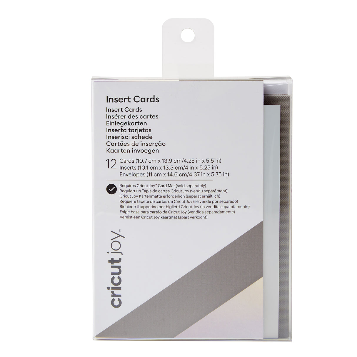 Cricut Joy • Einsteckkarten, Graugold-Metallic, 13,9 x 10,7 cm, 12 Blatt