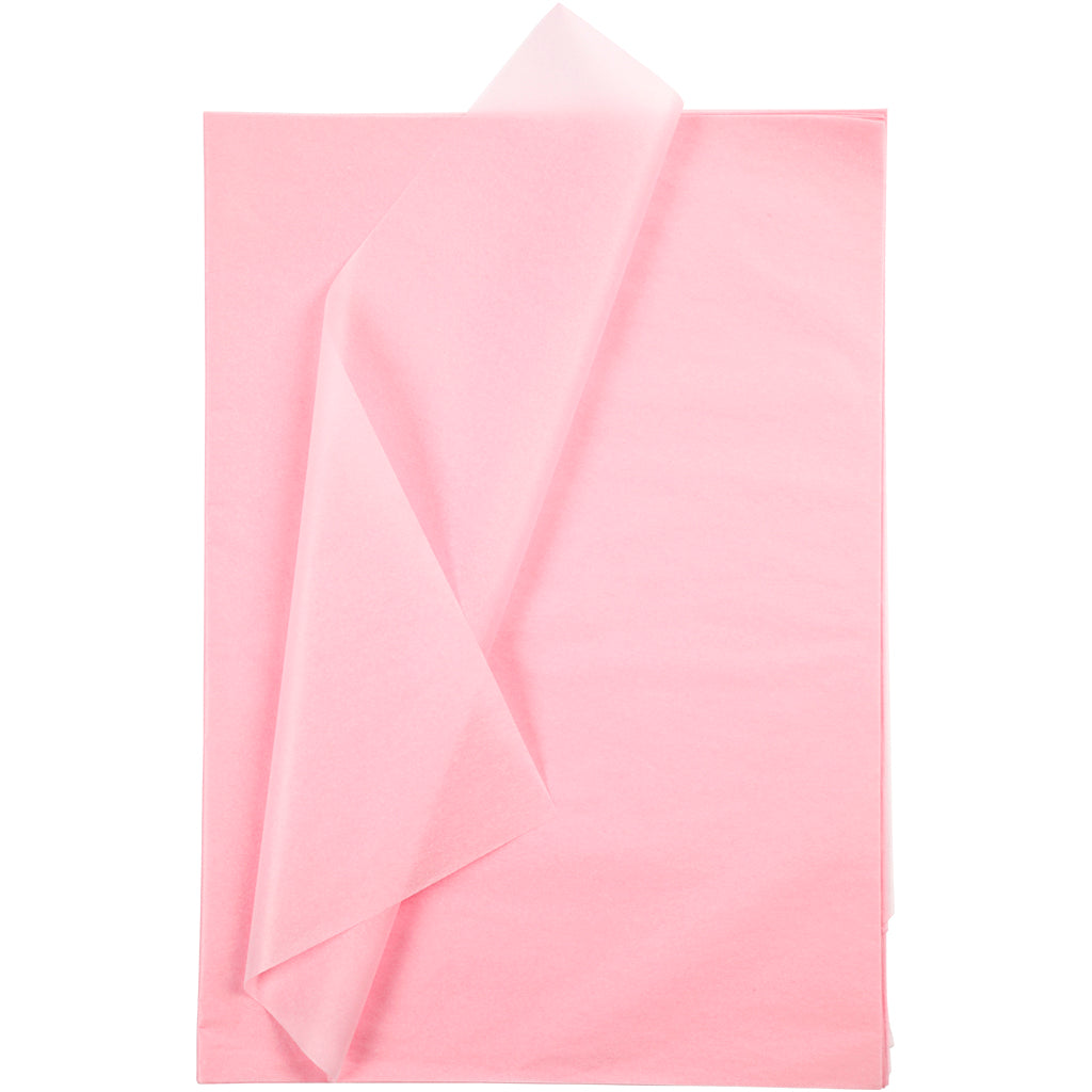 Creativ Company Seidenpapier, Blatt 50x70 cm, 17 gr, hellrosa, 25 Blatt 1 Karton