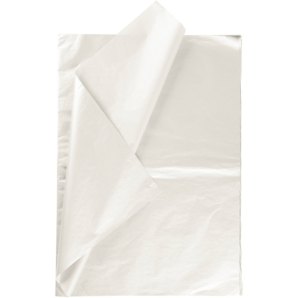 Creativ Company Seidenpapier, Blatt 50x70 cm, 17 gr, Perlmutt, 6 Blatt 1 Box