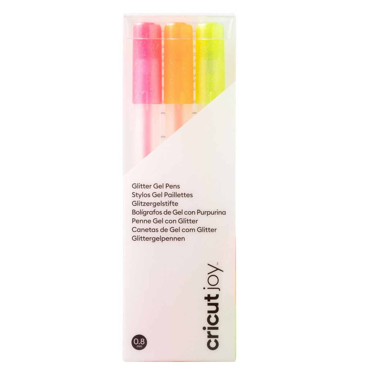 Cricut Joy • Glitzer-Gelstift 3er-Pack (Rosa, Orange, Gelb)