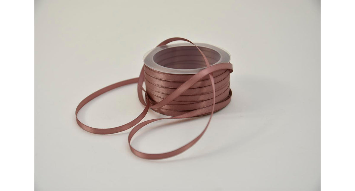 Satijnlint 6 mm x 50 mtr oudrose