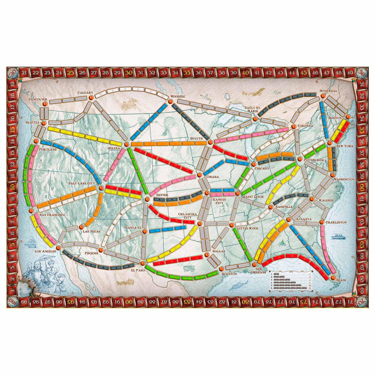 Asmodee Ticket to Ride: USA Days of Wonder Board Game