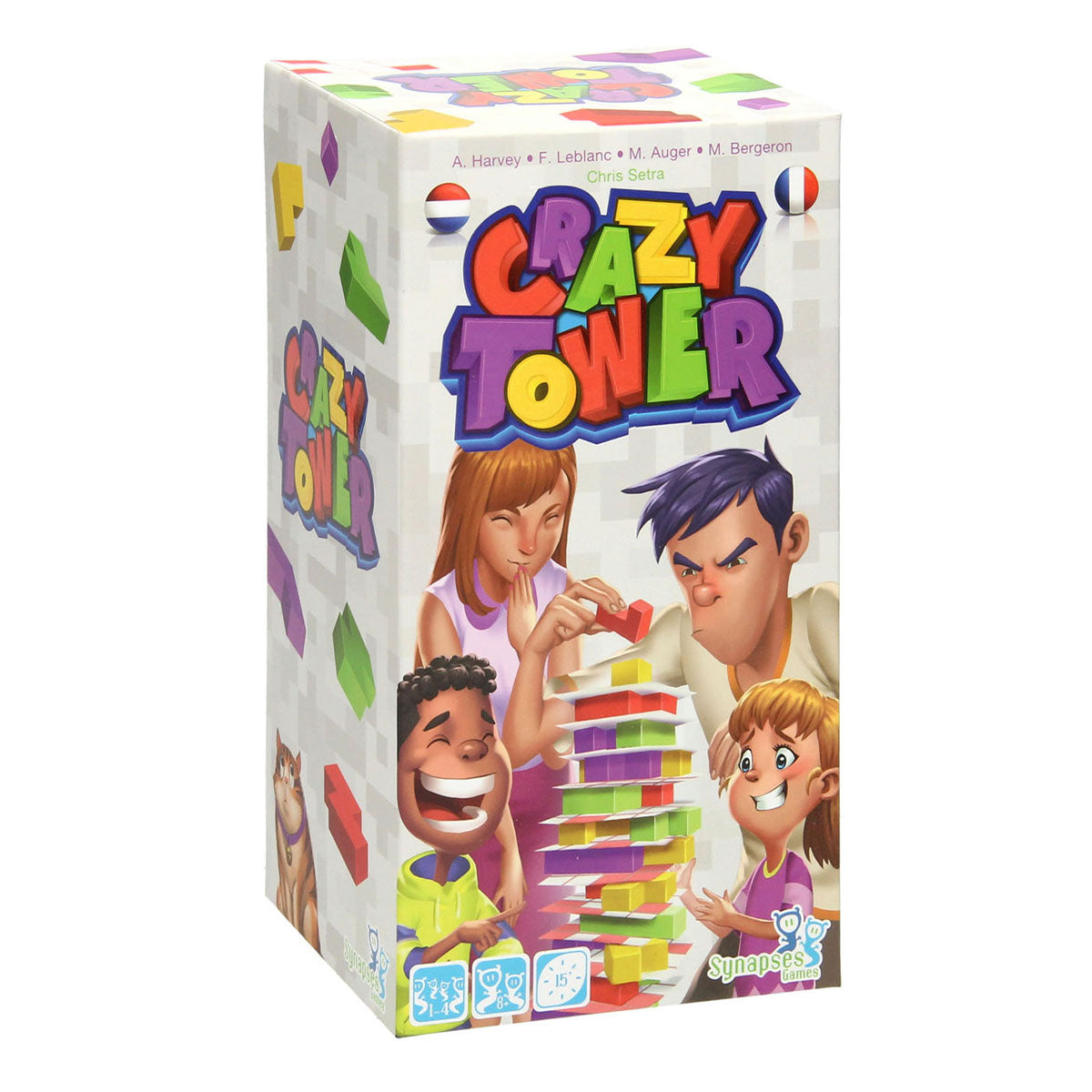 AsModee Wooden Crazy Tower Stacking Tower