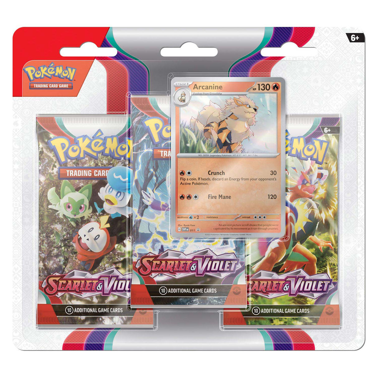 Asmodee Pokemon TCG Scarlet Violet Boosterblister Arcanine