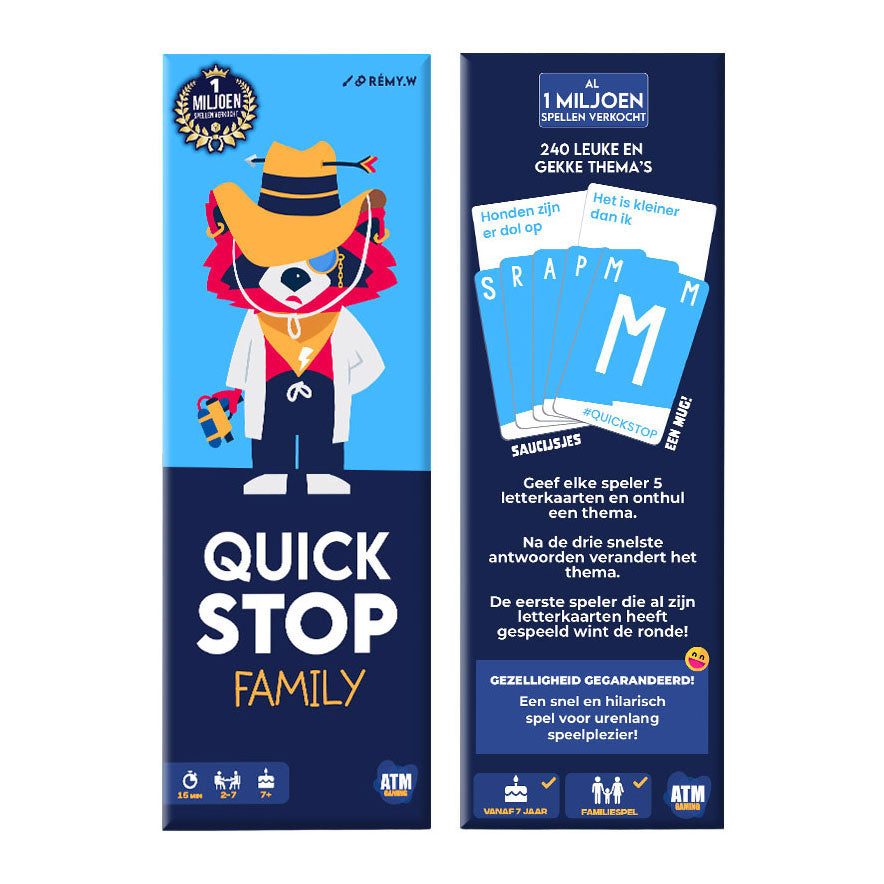 Asmodee quickstop family razendsnel kaartspel