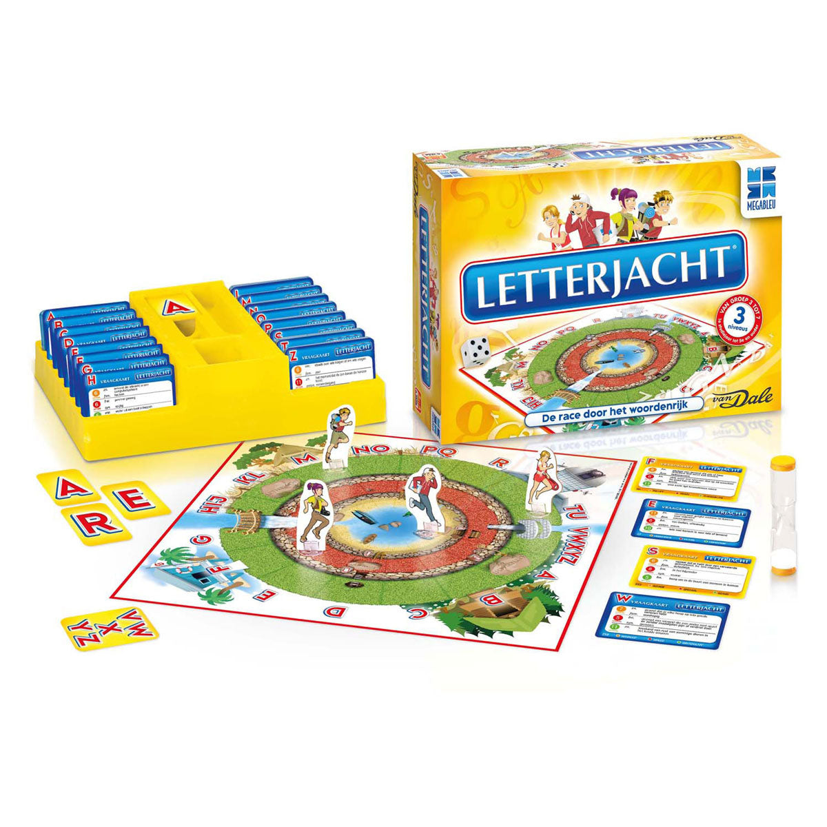 Megableu-Buchstabenjagd-Brettspiel