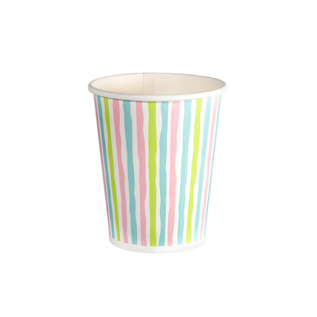 Duni Tassen Streifen Multi 24 cl 10 Stück | 5 Stück