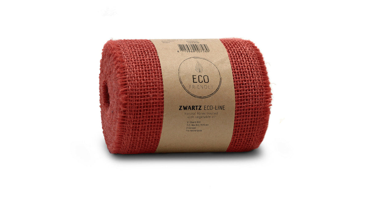 Rol jute 15cm 10mtr red