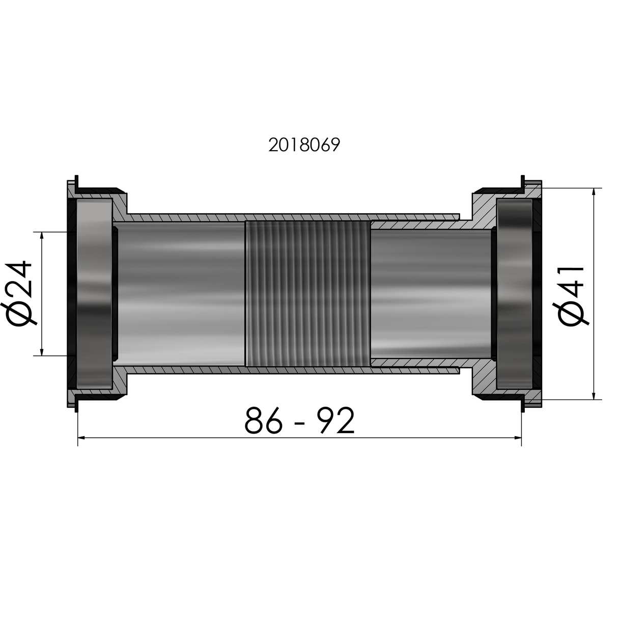 Plattenschaufel Eledes Twist Fit B86 BB92 Shimano