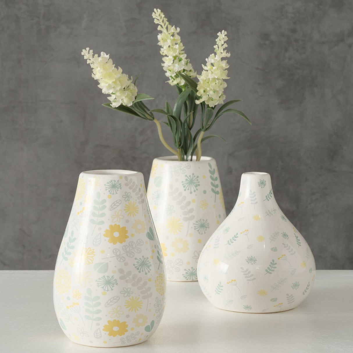 Boltze Home Vase Linga ø8xh14 weiß