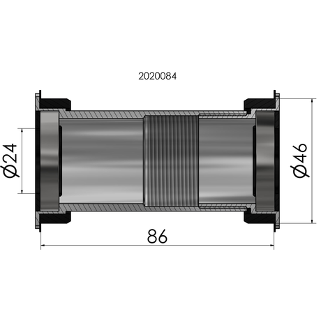 Twist Fit Bod Breach Eledes für BB386 Shimano 46 x 86 mm