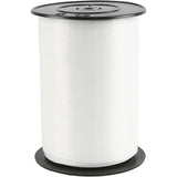 Creativ Company Geschenkband, B: 10 mm, glänzend, weiß, 250 m 1 Rolle