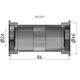 ELVEDES BOTS BRACKET -ADAPTER PRESSE FIT B386 SHIMANO 24 mm
