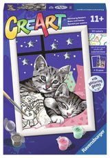 Ravensburger Kreart Gemälde auf Song Sleeping Cats Glitter