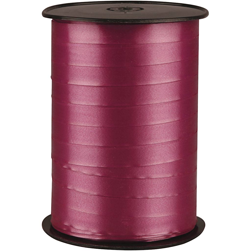 Creativ Company Geschenkband, B: 10 mm, glänzend, rubinrot, 250 m 1 Rolle