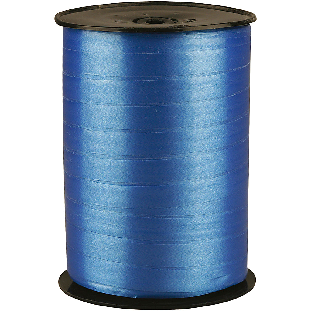 Creativ Company Geschenkband, B: 10 mm, glänzend, blau, 250 m 1 Rolle