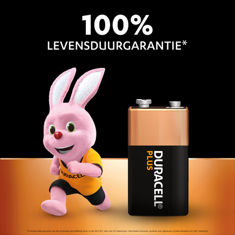 Duracell plus alkalisch 100% 9V 6lr61 jeweils