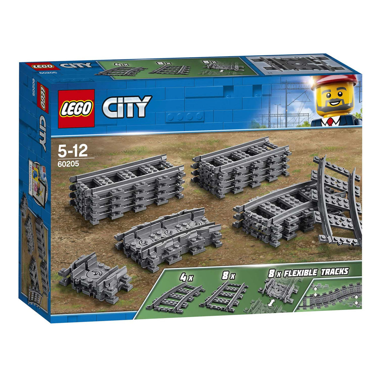 Lego City 60205 40-flexibel Schinne 20-Stéck