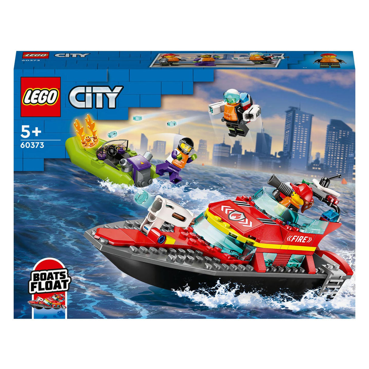 Lego City Rettungsboot-Feuerspielzeug für Kinder – 60373