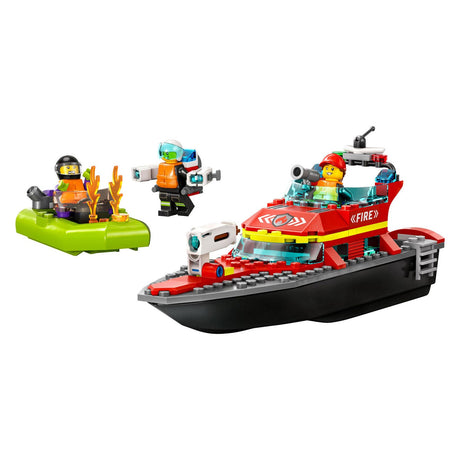 Lego City Rettungsboot-Feuerspielzeug für Kinder – 60373