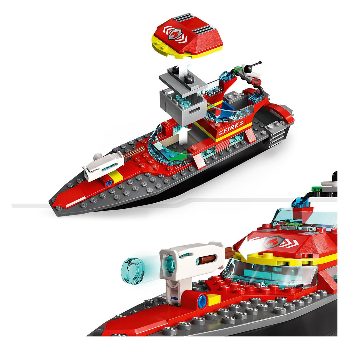 Lego City Rettungsboot-Feuerspielzeug für Kinder – 60373