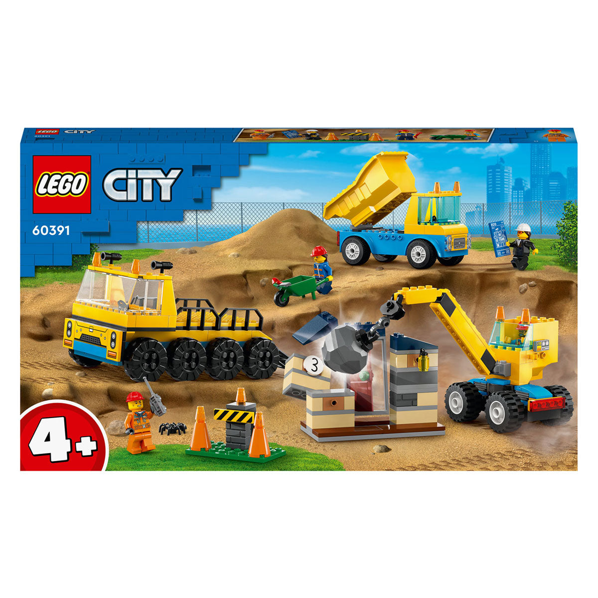 Lego Lego City 60391 Kip Camion, Bau Camion an Demolagement Crane