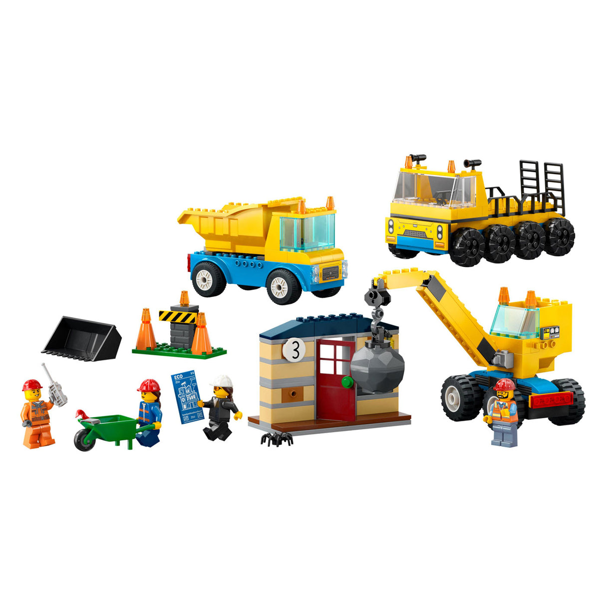 LEGO LEGO CITY 60391 Kip Truck, camión de construcción y grúa de demolición