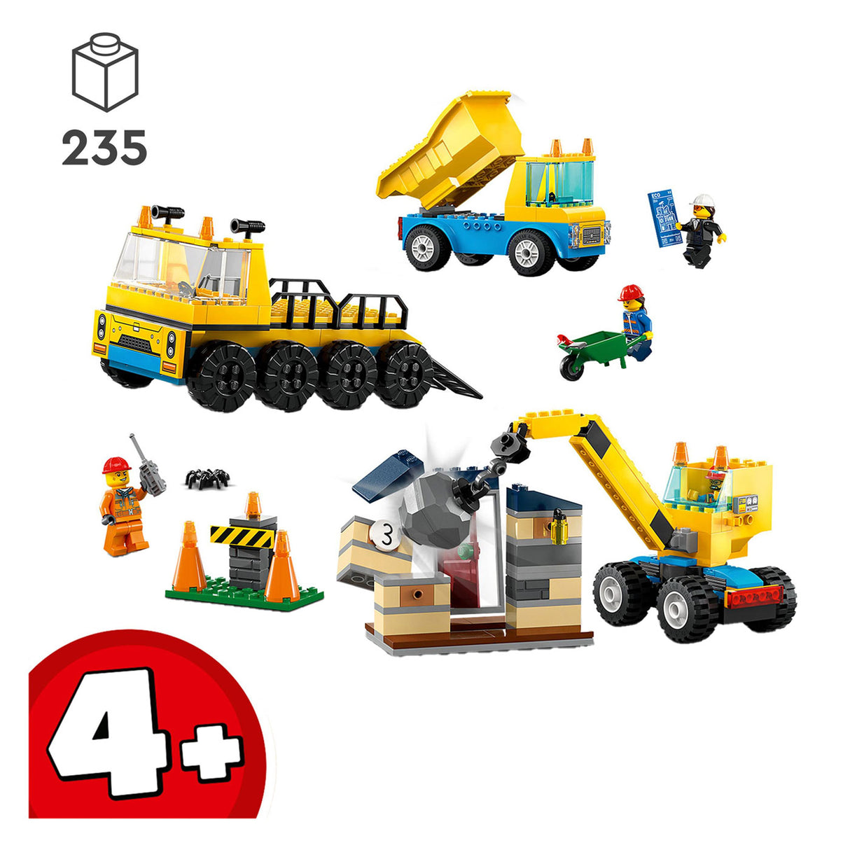 Lego Lego City 60391 Kip Camion, Bau Camion an Demolagement Crane