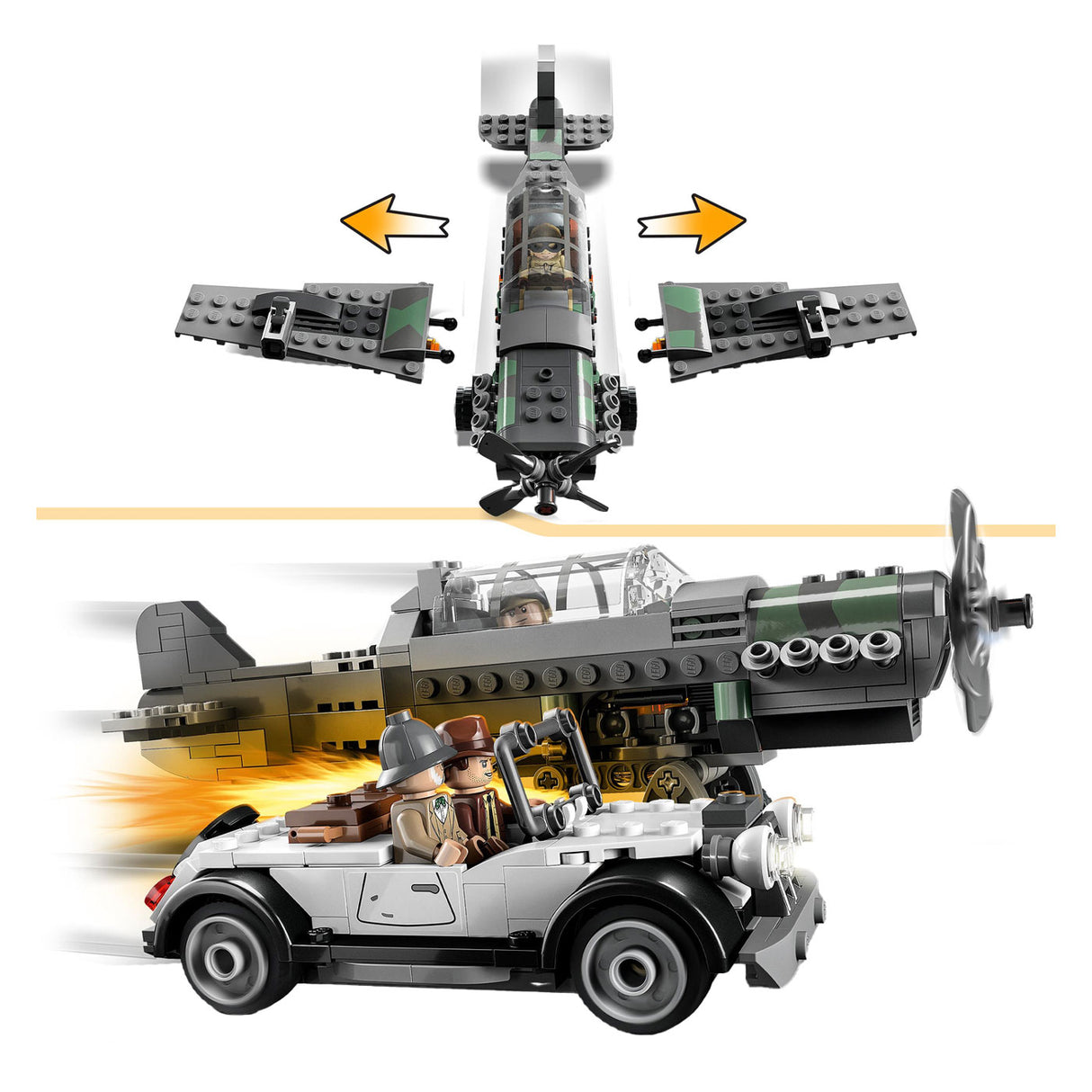 Lego Indiana Jones 77012 Gevechtsvliegtuig Achtervolging