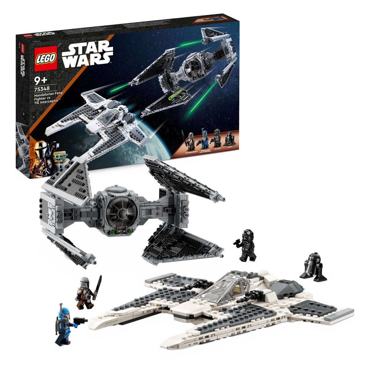 LEGO LEGO Star Wars 75348 Mandalorian Fang Fighter vs. Tie interceptor set